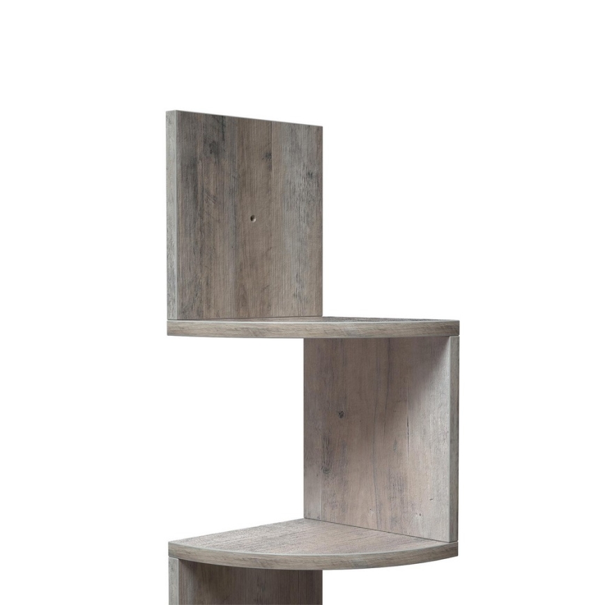 Étagère murale d'angle SNAKE gris/marron