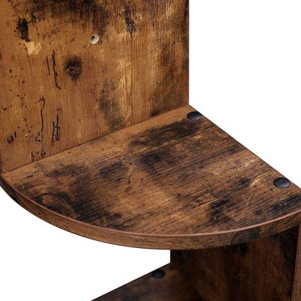 Étagère murale d'angle SNAKE marron