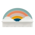 Étagère murale pour enfants avec patères arc en ciel/coloré