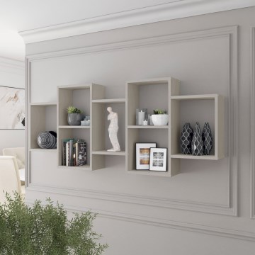 Étagère murale TRIO 161x65x18 cm cachemire