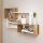Étagère murale TRIO 87x54x18 cm chêne Wotan/blanc