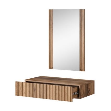 Étagère murale + wall miroir WITH chêne wotan