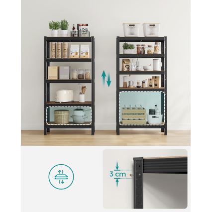 Étagère ORDIFY marron/noir