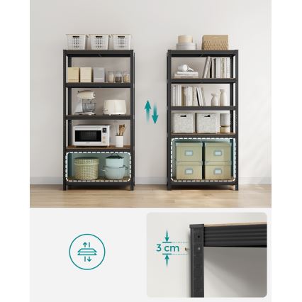 Étagère ORDIFY marron/noir