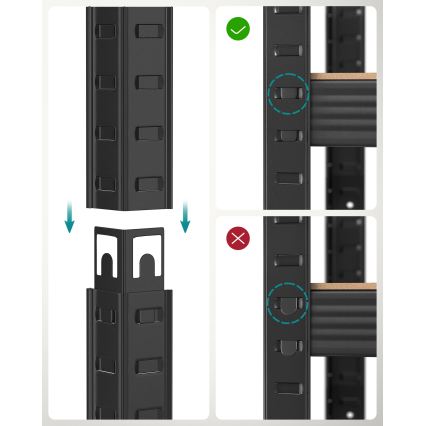 Étagère ORDIFY marron/noir