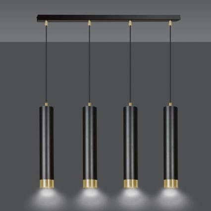 Euluna - Lampadario a sospensione con filo KUMO 4xGU10/30W/230V