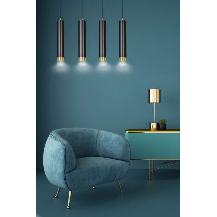 Euluna - Lampadario a sospensione con filo KUMO 4xGU10/30W/230V