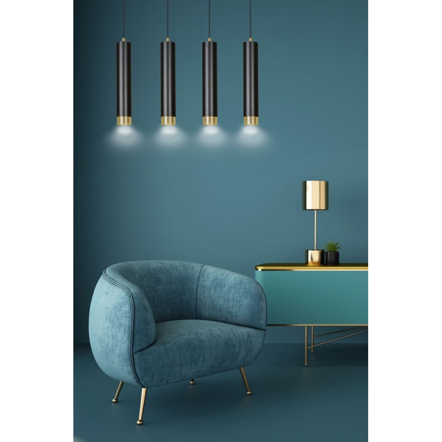 Euluna - Lampadario a sospensione con filo KUMO 4xGU10/30W/230V