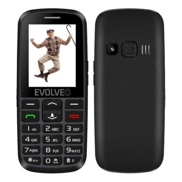 Evolveo - EasyPhone EG 4G, téléphone portable pour seniors, noir
