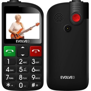 Evolveo - EasyPhone FL, Mobiltelefon für Senioren, schwarz
