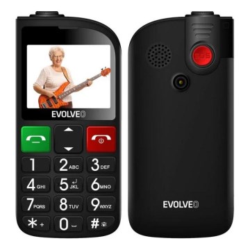 Evolveo - EasyPhone FL, telefono per anziani, nero