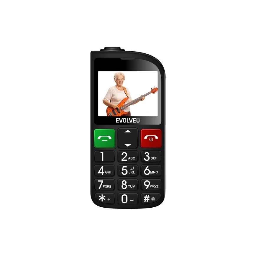 Evolveo - EasyPhone FL, telefono per anziani, nero