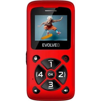 Evolveo - EasyPhone ID telefono per anziani rosso