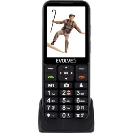 Evolveo - EasyPhone LT, telefono 4G per anziani, nero