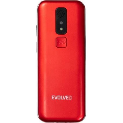 Evolveo - EasyPhone LT, telefono cellulare 4G per anziani rosso