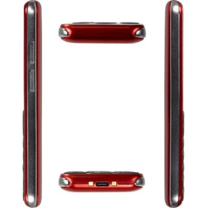 Evolveo - EasyPhone LT, telefono cellulare 4G per anziani rosso