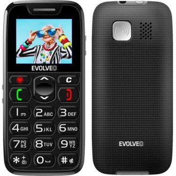 Evolveo - EasyPhone, Mobiltelefon für Senioren, schwarz