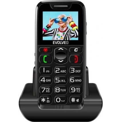 Evolveo - EasyPhone, Mobiltelefon für Senioren schwarz