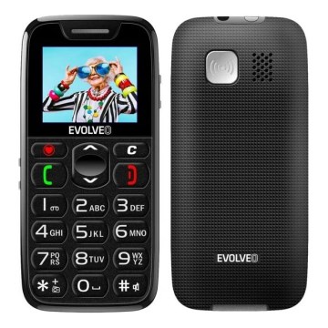 Evolveo - EasyPhone, telefono cellulare per anziani, nero