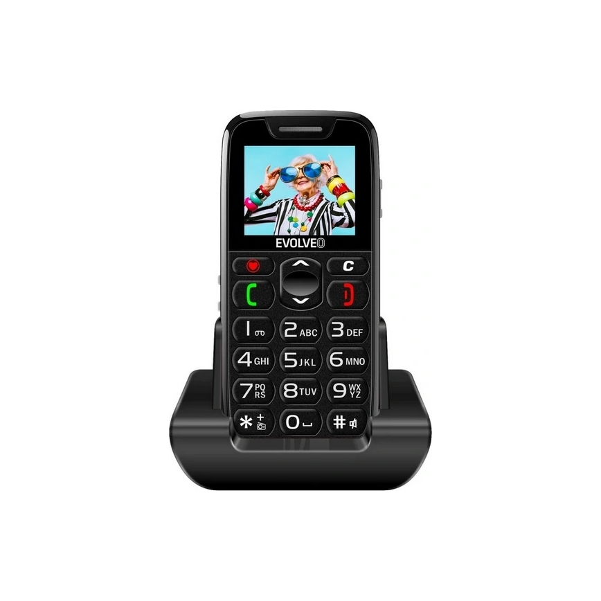 Evolveo - EasyPhone téléphone mobile pour seniors noir