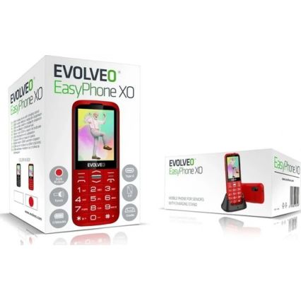 Evolveo - EasyPhone XO, Seniorenhandy, Rot