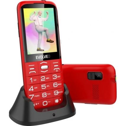 Evolveo - EasyPhone XO telefono cellulare per anziani rosso