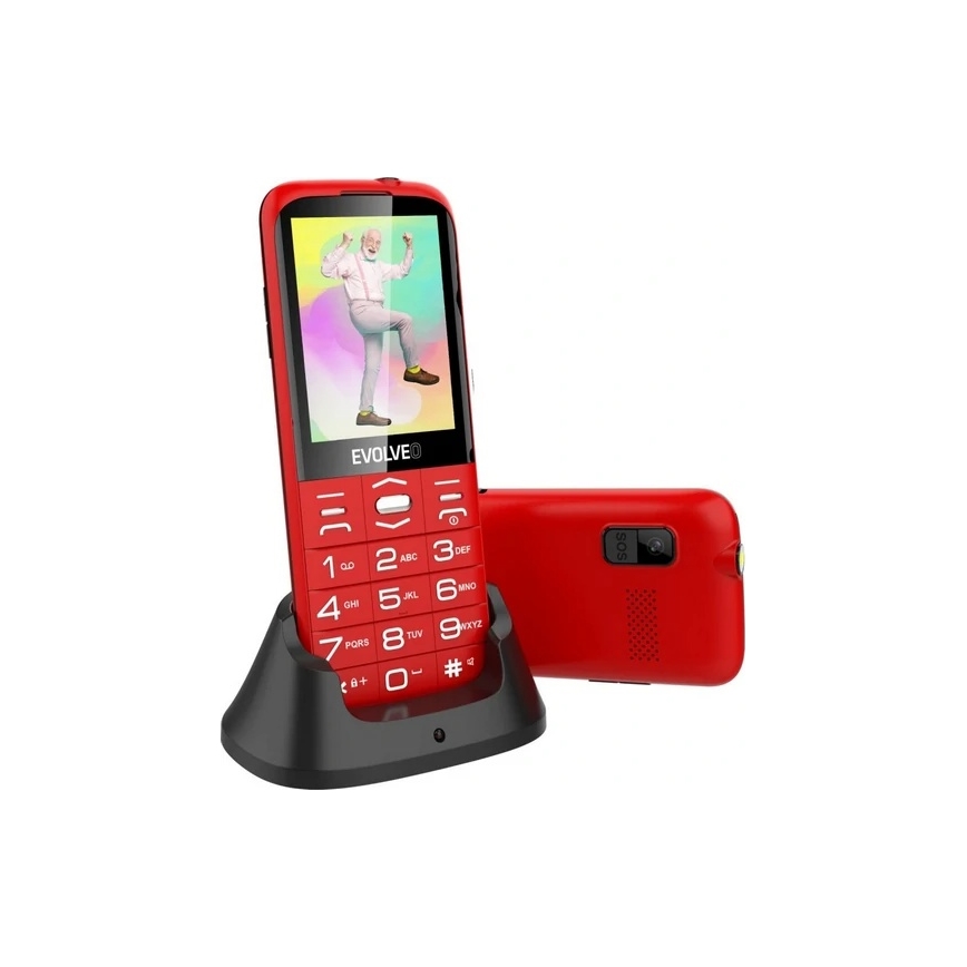 Evolveo - EasyPhone XO telefono cellulare per anziani rosso