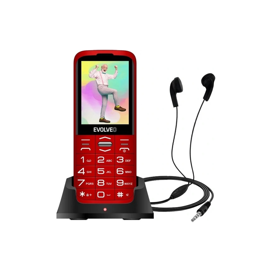 Evolveo - EasyPhone XO telefono cellulare per anziani rosso