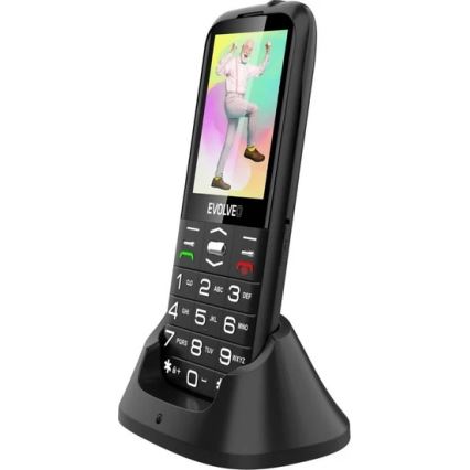 Evolveo - EasyPhone XO telefono per anziani, nero