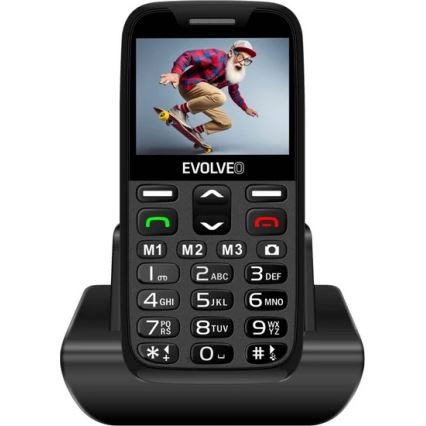 Evolveo - EasyPhone XR 4G, telefono cellulare per anziani, nero