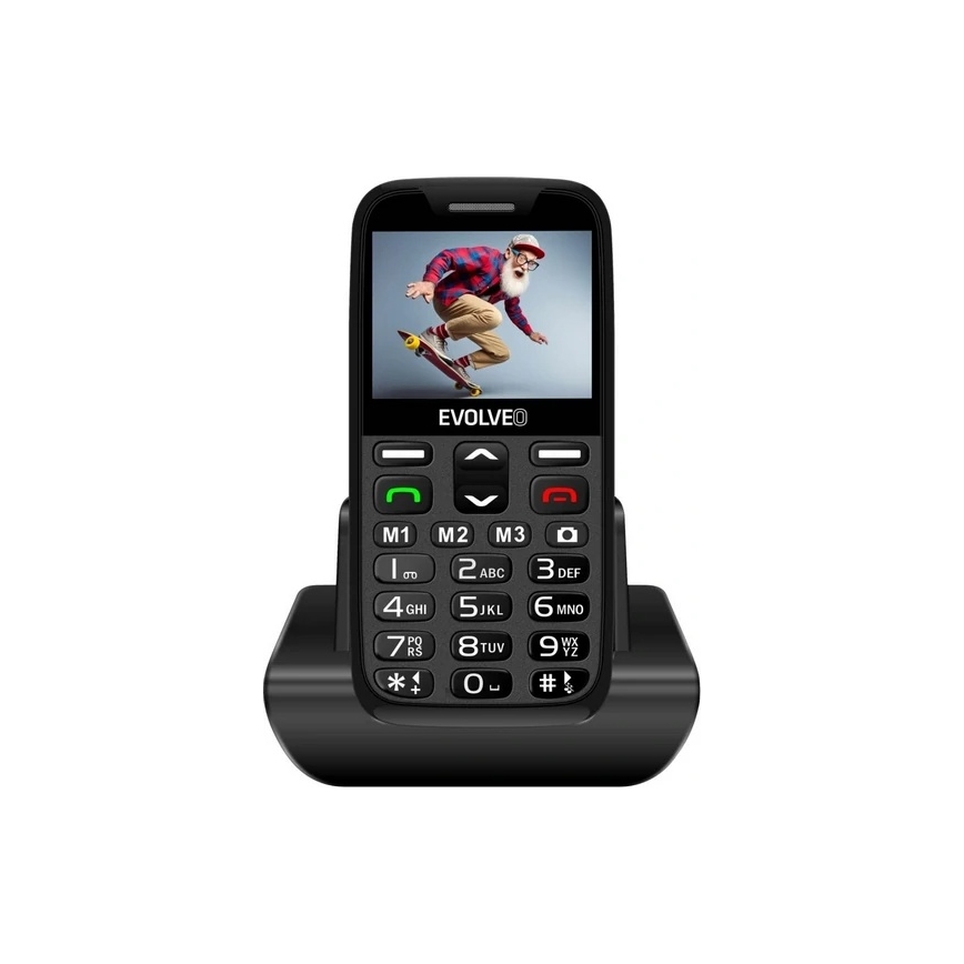 Evolveo - EasyPhone XR 4G, telefono cellulare per anziani, nero