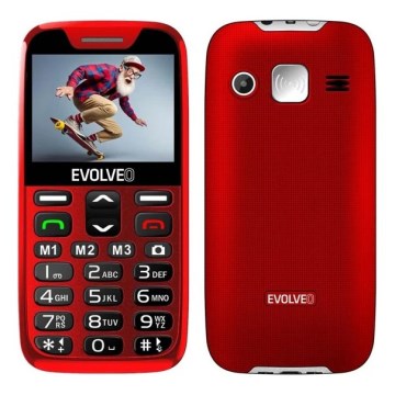 Evolveo - EasyPhone XR 4G téléphone mobile pour seniors rouge