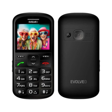 Evolveo - EasyPhone XS, cellulare per anziani, nero
