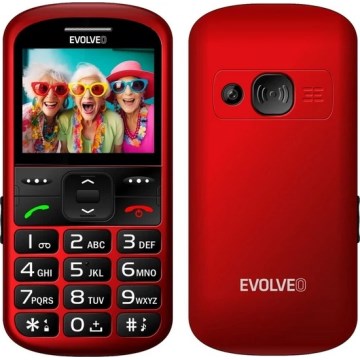 Evolveo - EasyPhone XS, Mobiltelefon für Senioren, rot