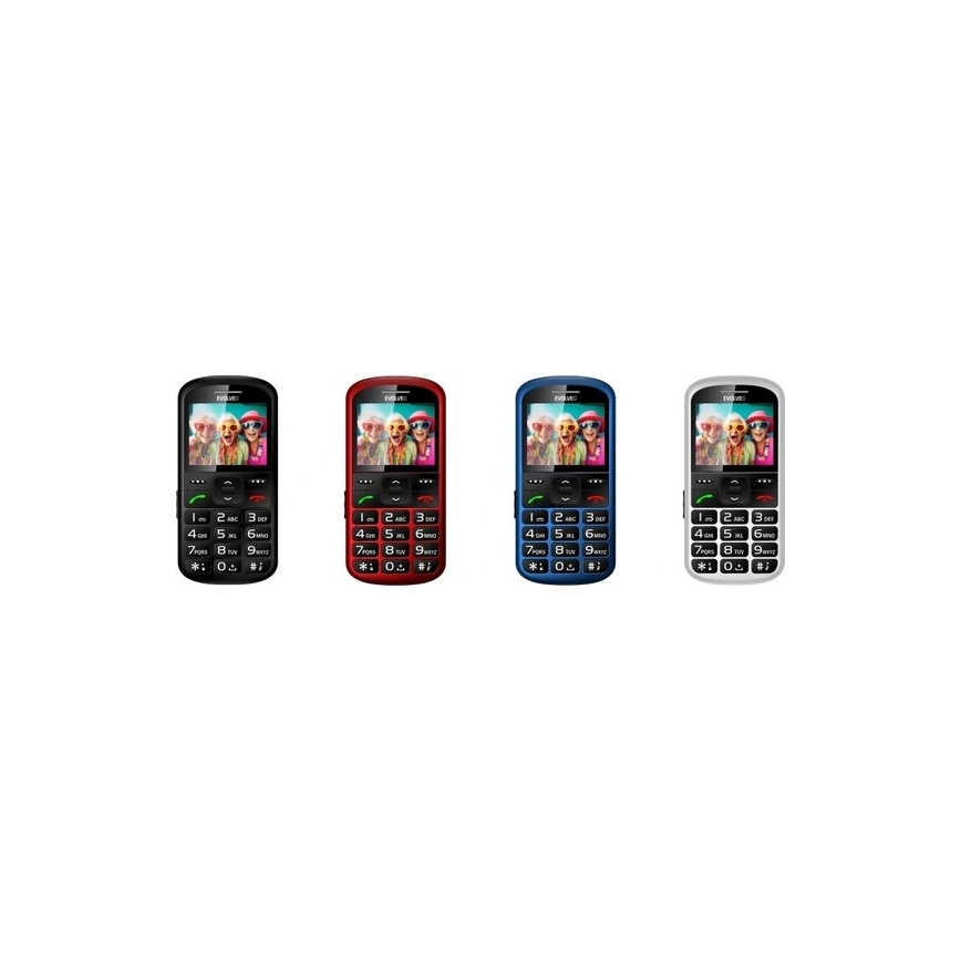 Evolveo - EasyPhone XS, Mobiltelefon für Senioren, schwarz