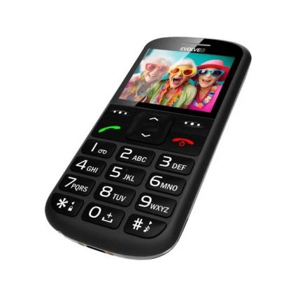 Evolveo - EasyPhone XS, telefono per anziani, nero