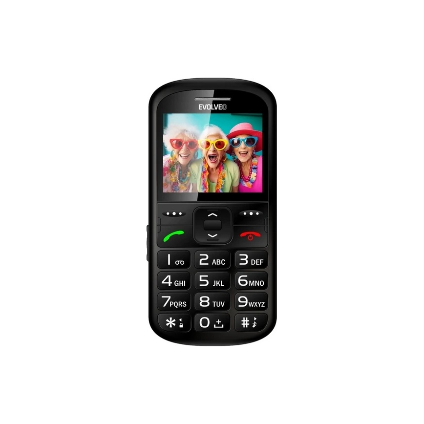 Evolveo - EasyPhone XS, telefono per anziani, nero
