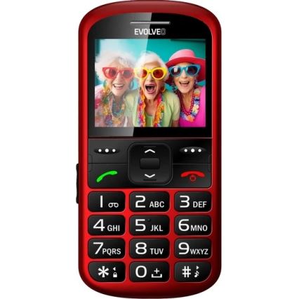 Evolveo - EasyPhone XS Téléphone mobile pour seniors, rouge