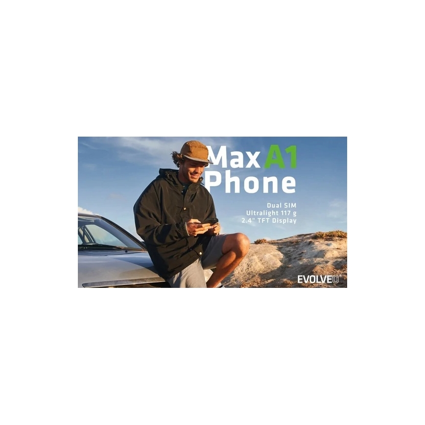 Evolveo - MaxPhone A1 Tastenhandy Dual-SIM, schwarz