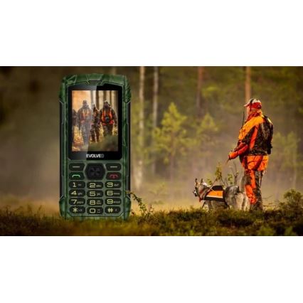 Evolveo - StrongPhone H1, telefono Dual SIM impermeabile, mimetica da caccia
