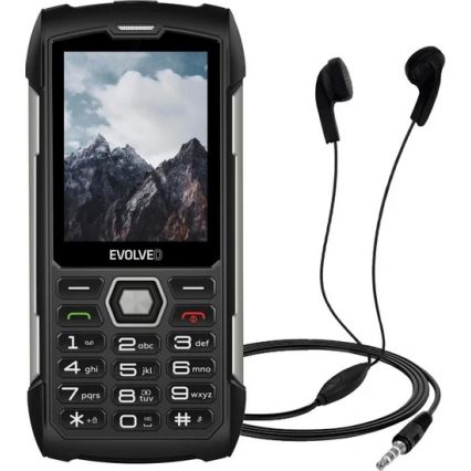 Evolveo - StrongPhone H1, telefono Dual SIM impermeabile, nero/argento