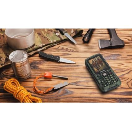 Evolveo - StrongPhone H1, téléphone étanche Double SIM, camouflage de chasse