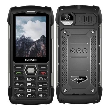 Evolveo - StrongPhone H1, wasserdichtes Dual-SIM-Handy, schwarz-silber