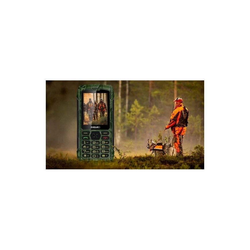 Evolveo - StrongPhone H1, wasserdichtes Dual-SIM-Telefon, Jagdtarnung