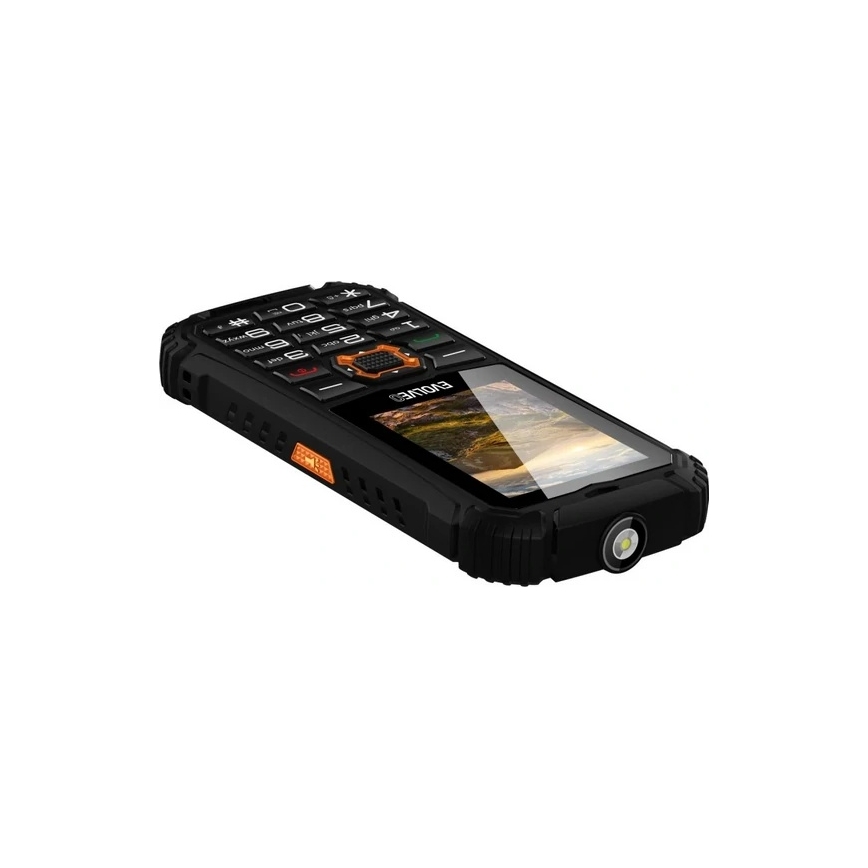 Evolveo - StrongPhone Q1, wasserdichtes Dual-SIM-Handy, schwarz/orange