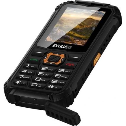 Evolveo - StrongPhone Q1, wasserdichtes Dual-SIM-Handy, schwarz/orange