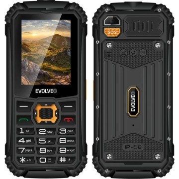 Evolveo-StrongPhone Q1, wasserdichtes Dual-SIM-Telefon, schwarz-orange