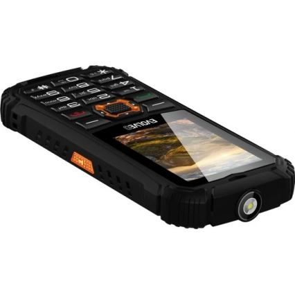 Evolveo - StrongPhone Q1, wasserdichtes Dual-SIM-Telefon schwarz/orange
