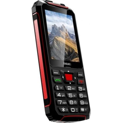 Evolveo - StrongPhone W4, téléphone étanche double SIM, noir - rouge