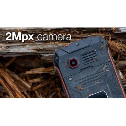 Evolveo - StrongPhone W4, téléphone étanche double SIM, noir - rouge